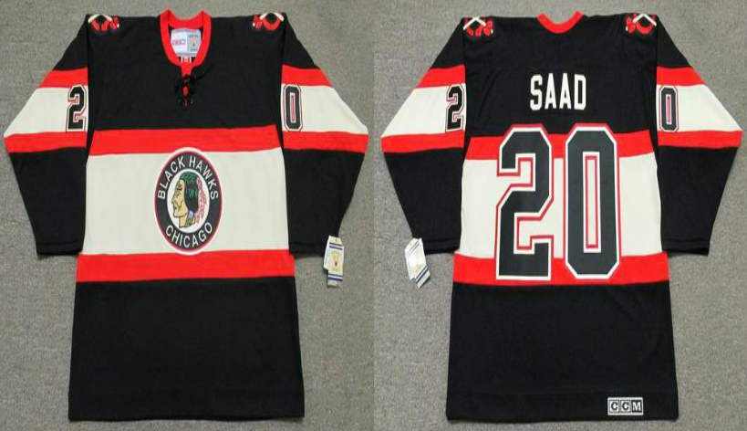 2019 Men Chicago Blackhawks 20 Saad CCM NHL jerseys